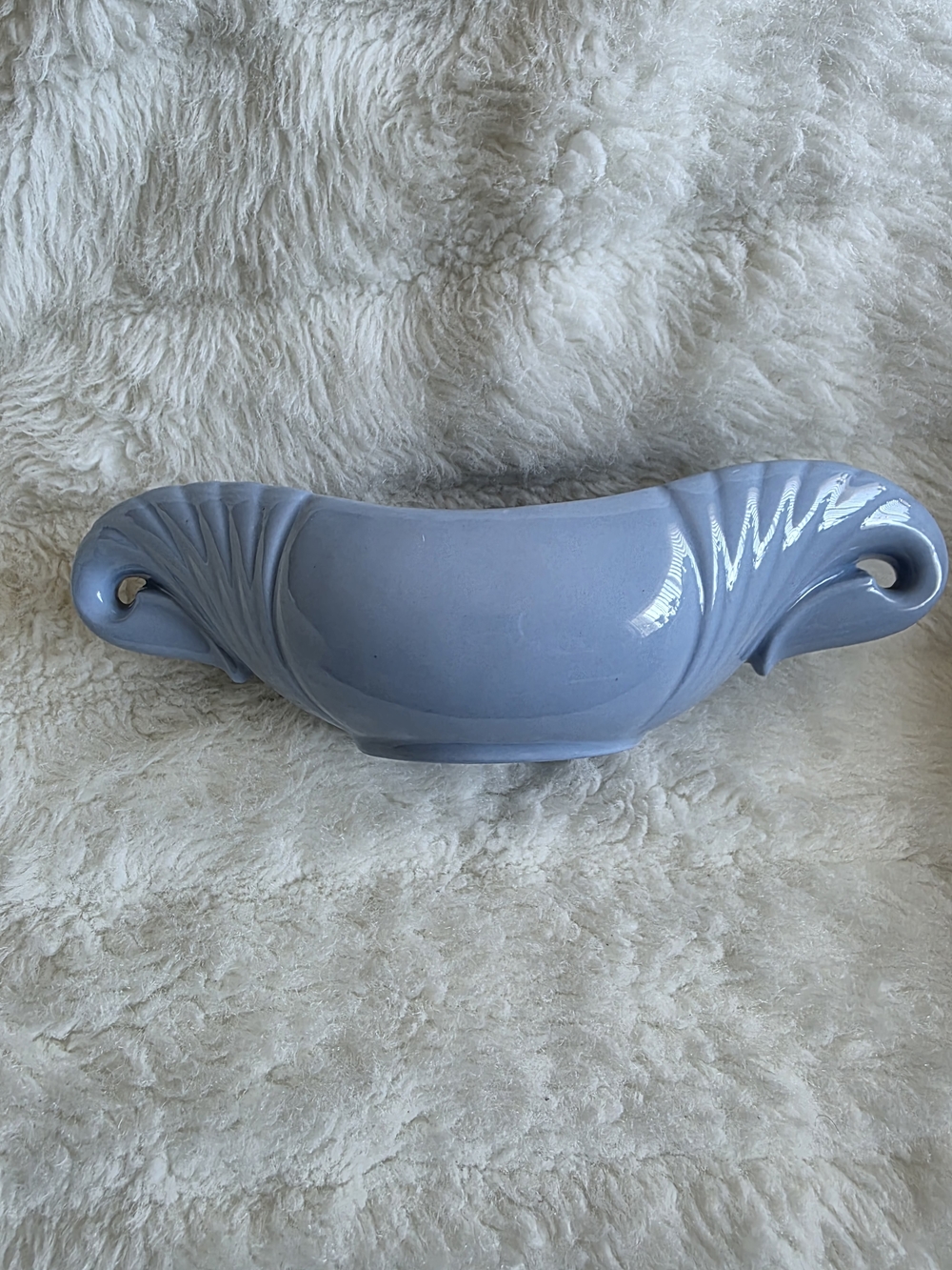 Classic Ceramic Decorative Bowl in Light Blue